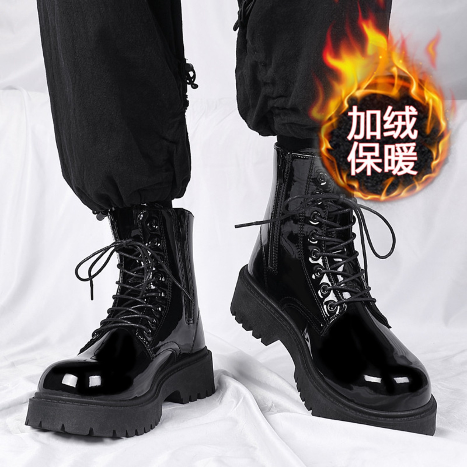 Men'S Shoes Hoka Sale - Men's warm plush high-top boots winter