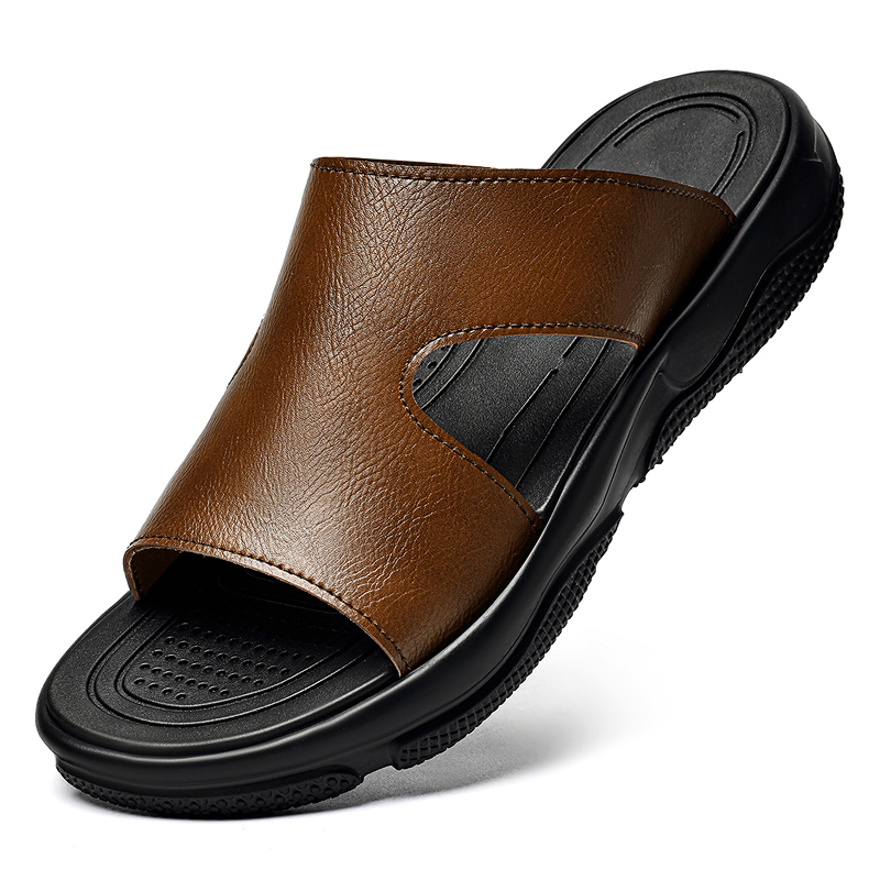 Men's Leather Slide Sandals No - огляд і ціна Men'S Shoes Hey Dude