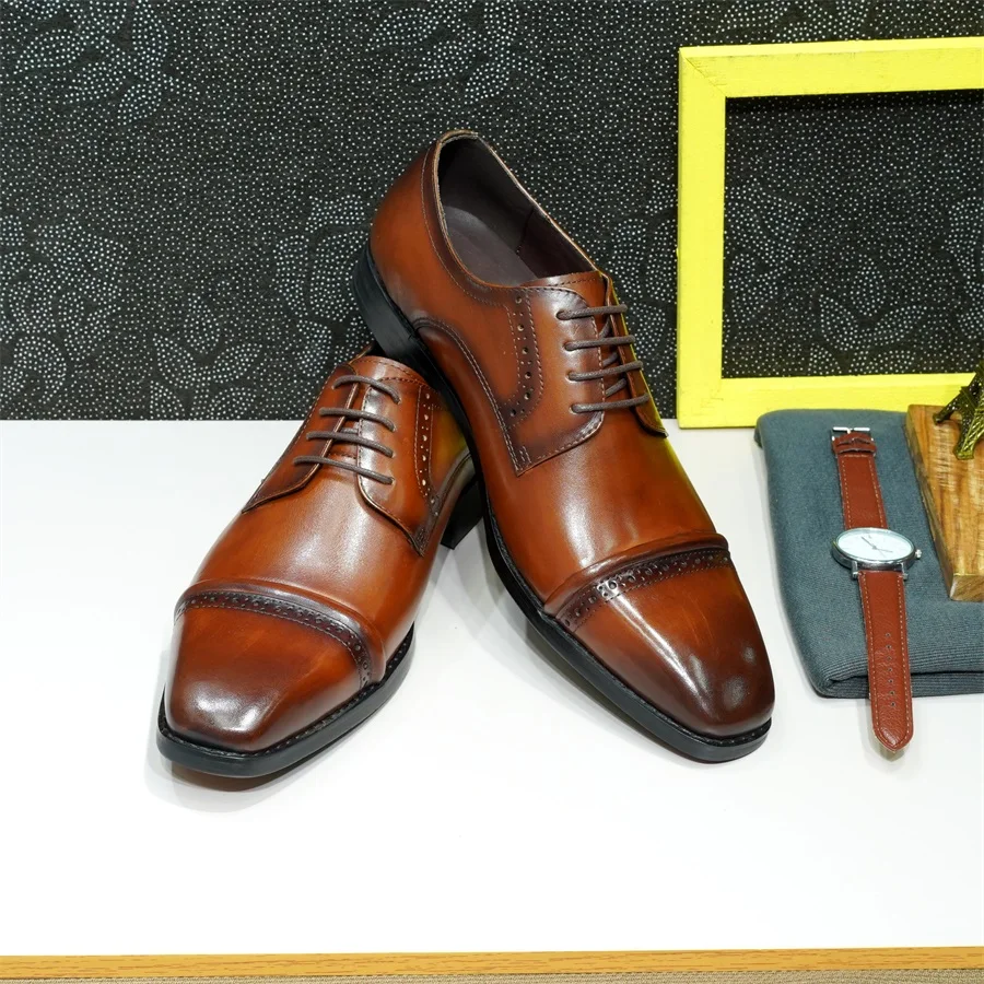 Sturdy Cap-Toe Oxfords Genuine - огляд і ціна Men'S Shoes Smart