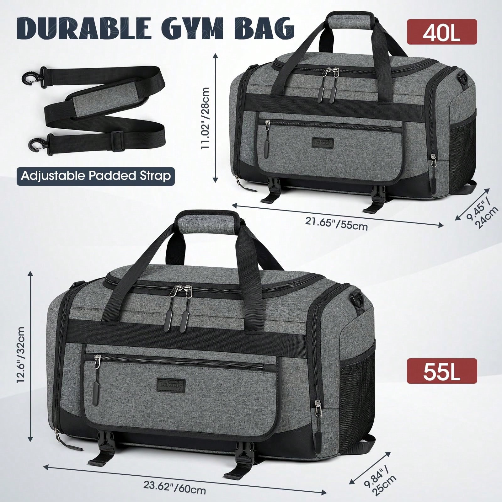 55L Sports Gym Duffel Bag For  - огляд і ціна Men'S Shoes Water Resistant