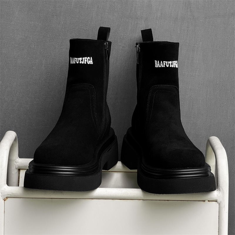 Winter Europe America Retro Th - огляд і ціна Men'S Shoes With Height Increase